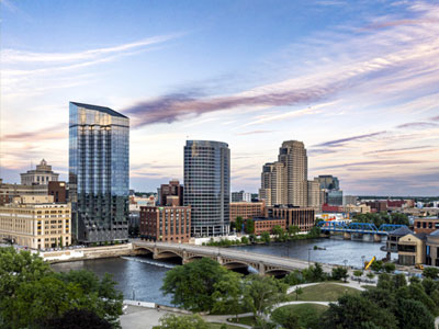 River and dunes in Grand Rapids